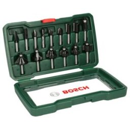 Set de 15 fraises au carbure (queue 8 mm) ; Bosch (2607019469)