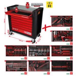 Composition pour servante d’atelier Performanceplus P25 avec 660 outils pour 8 tiroirs KS Tools (825.8660)