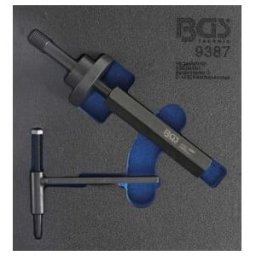 BGS technic Insert de servante d'atelier 1/6 : Jeu d’outils d'alignement de couvercle de boîtier de distribution et de démontage de roue de pompe pour Ford 1.8 TD (9387)