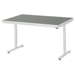 Table de travail adlatus RAU 150 réglable en hauteur électriquement Plateau linoléum/universel 1500 mm x 1000 mm (08-AT-150-100-L)