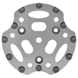 Rouleau de disque PKD R12 250mm gris avec 12 segments ronds PKD ; Roll (1710291)