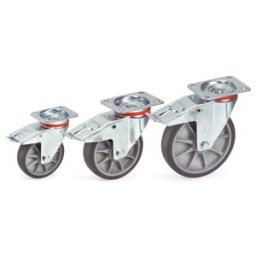 fetra Roulette pivotante avec frein 200 x 40 mm - force 250 kg (71614)