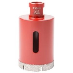 Couronne de perçage pour carrelage STIER M14, diamètre 50 mm, meuleuse d'angle, sans amorce de perçage, pour céramique, dalles, grès cérame, granit (903184)