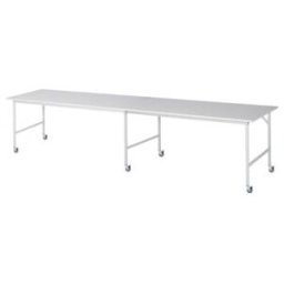 Rau Table de travail mobile Jerry (6 LR), L4000xP1000xH900mm, plateau M 22mm (06-500M10-40-6LF.12)