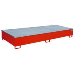 Bauer Südlohn Bac à étagère avec insert PE RW-GR 3300-3 PE, peint, rouge feu (4518-81-0000-3000)
