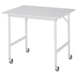 Rau Table de travail mobile Jerry (4 LR), L1000xP800xH900mm, plateau M 22mm (06-500M80-10-4LF.12)