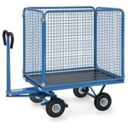 fetra Chariot à plateaux manuels 6443L - charge max. 700kg, pneus gonflables (6443L)