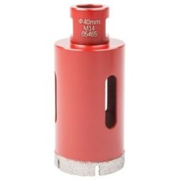Couronne de perçage pour carrelage STIER M14, diamètre 40 mm, meuleuse d'angle, sans amorce de perçage, pour céramique, dalles, grès cérame, granit (903182)