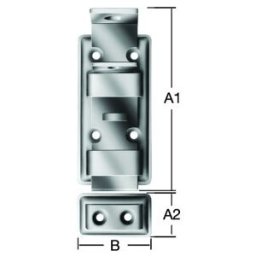 VORMANN Verrou de sécurité droit L 120mm, l 48mm acier brunie (000100120BR)