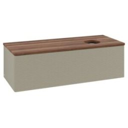 V&B; Meuble sous lavabo avec structure de façade, éclairage Antao 120x36x50cm, WBP w. wal, st. Gr m Lac ; Villeroy & Boch (L34112HK)