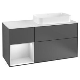 V&B; Meuble sous lavabo Finion 120 cm, éclairage mural, anthracite m ; Villeroy & Boch (G271MTGK)