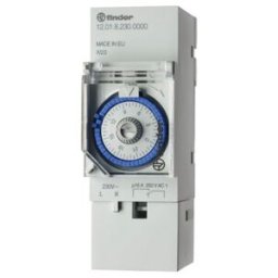 Finder Horloge temporisée Motorant. Programmation jour-nuit. Durée 70h, 1W 230VAC 12.01.8.230.0000 (120182300000)