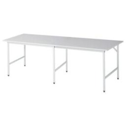 Rau Table de travail Jerry réglable en hauteur, L2500xP1000xH800-850mm, plateau M 22mm (06-500M10-25.12)