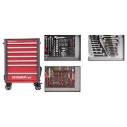 Gedore Red Ensemble d'outils dans servante WINGMAN rouge 129 pièces (3301694)