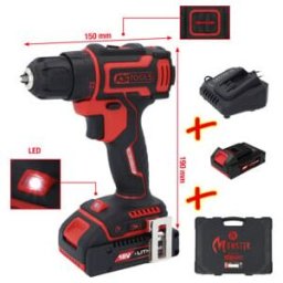 Kit de perceuse-visseuse sans fil et sans balais KS Tools eMONSTER 4 pcs (515.6400)