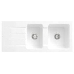 V&B; Évier Architectura 80 m avec garniture, manuel, blanc alpin CeramicPlus ; Villeroy & Boch (338001R1)