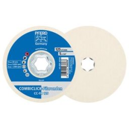 Rondelles de feutre PFERD COMBICLICK CC-FR diamètre 125 mm pour le prépolissage et le polissage miroir avec meuleuse d'angle (44498028)