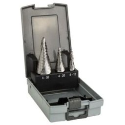 BOSCH foret étagé HSS set 3 pièces 4 - 12 mm 4 - 20 mm 6 -30 mm (2608587426)