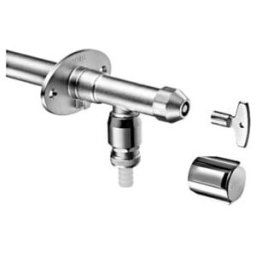 Kit de robinetterie murale extérieure Schell POLAR II antigel avec aérateur de tuyau, chromé mat (6000575399)