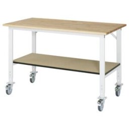 Rau Table de travail mobile (HV) Tom KM-01, L1500xP800xH910-1230mm, Plateau B-25mm (06-625B80-15-KM01.12)