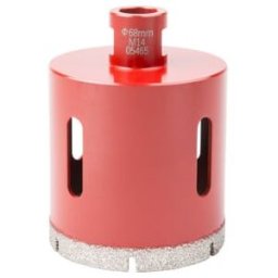 Couronne de perçage pour carrelage STIER M14, diamètre 68 mm, meuleuse d'angle, sans amorce de perçage, pour céramique, dalles, grès cérame, granit (903187)