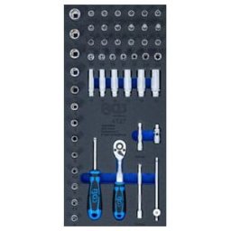BGS technic Insert de servante d’atelier 1/3 : Jeu de douilles 6,3 mm (1/4