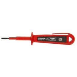 Gedore red Tournevis testeur avec compteur de coups, plage de mesure max. 250 volts, avec protection antidérapante, testeur de phase, R38120312 (3301419)