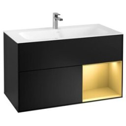 V&B; Finion Meuble sous lavabo Éclairage mural 99,6x59,1 cm, laqué bleu ; Villeroy & Boch (G040HFPD)