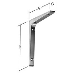 VORMANN Support de console L200xP150mm en aluminium moulé sous pression, blanc, revêtement plastique (050155150W)