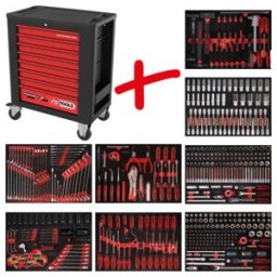 Composition pour servante d’atelier Performanceplus P15 avec 536 outils pour 8 tiroirs KS Tools (815.8536)