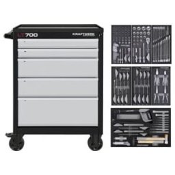 Kraftwerk LT700 Servante d'atelier, 5 tiroirs, BASIC, 151 pcs. (102.105.206)