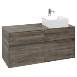 V&B; Collaro Meuble sous lavabo 120x54,8x50 cm, lave-mains à droite, chêne pierre ; Villeroy & Boch (C04300RK)