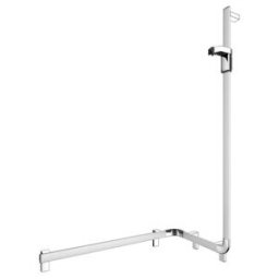 Keuco Barres de douche AXESS AL si-el/vc, 850 mm, avec support mural, droite (35008178601)