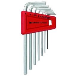PB Swiss Tools Jeu de clés coudées 7 pièces 0,89-4mm avec support plastique (PB 210.H-4)
