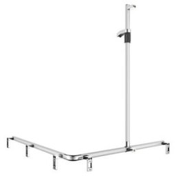 Keuco AXESS Barre de douche AL si-el/vc, 1150/1150mm, avec support, gauche AF (35015170402)