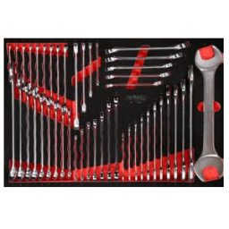 Jeu de clés à molette dans insert en mousse, 46 pcs KS Tools (811.0046)