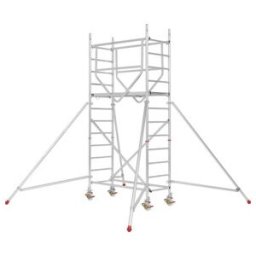 Échafaudage roulant ADVANCED SAFE-T avec stabilisateurs, module 1+KIT+kit de stabilisateurs Hymer (707004)