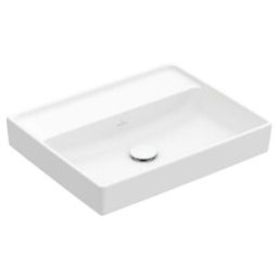 V&B; Lavabo Collaro 55x44 cm, sans trop-plein, sans trou, blanc pierre C-plus ; Villeroy & Boch (4A3358RW)