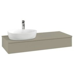 V&B; Meuble sous lavabo avec structure de façade, éclairage Antao 120x19x50cm, H I P, WBP Lac, gris mat Lac ; Villeroy & Boch (L11150HK)