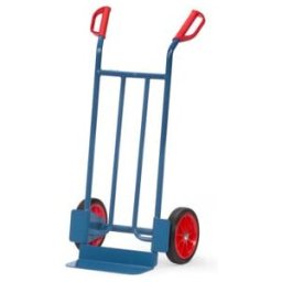 fetra Diable en tube d'acier B1115V - roues à bandage caoutchouc, charge max. 250 kg (B1115V)