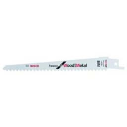 Lame de scie sabre L. 150 mm pas de dent TPI 6 4,3 mm fraisé, avoyé 5 un. / cart ; Bosch (2608656258)