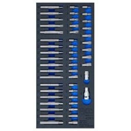 Insert de servante d'atelier 1/3 : Jeu d'embouts assortis 49 pièces BGS ; BGS technic (4093)