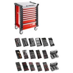 Facom Servante d’atelier JET.9M3 rouge avec 18 modules (JET.9M3-250)