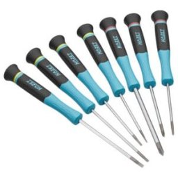HAZET Tournevis électronique 811EL/7, Profil cruciforme PH, Profil fente, 7 pièces, 0,2 x 1,5 – 0,5 x 3, PH00 – PH1 (811EL/7)
