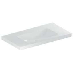 Geberit Lavabo iCon Light 90x48 cm, sans trop-plein, sans trou, avec plage, blanc K-Tect (501840008)