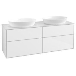 V&B; Meuble sous lavabo Éclairage mural Finion 160x60cm, plaq. abd. blc, laq. blc brillant ; Villeroy & Boch (GA8100GF)