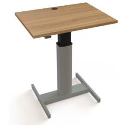 STIER Table haute électrique réglable en hauteur 80 x 60 cm noyer mélaminé 68-120 cm (907736)