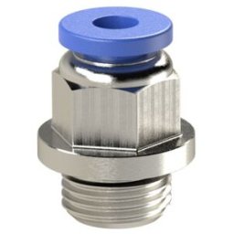Riegler Raccord droit à emboîtement « Série bleue » mini, M6 ext., Ø tuyau 4, 122.006-4M (122.006-4M)