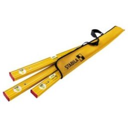 STABILA PRO SET 80 AS, set de 4 niveaux à bulle : 120 cm / 60 cm / 30 cm / poche, profilé alu renforcé, antidérapant intégré (19714)