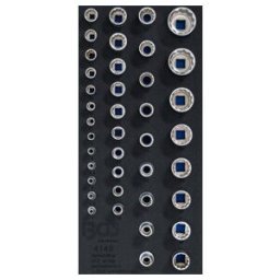BGS technic BGS Insert de servante d’atelier 1/3 : Jeu de douilles de clé, douze pans 6,3 mm (1/4